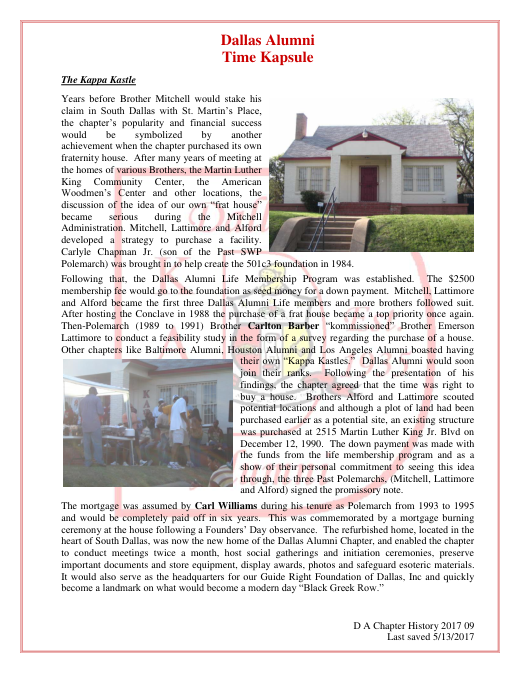 First-page preview of The Kappa Kastle
